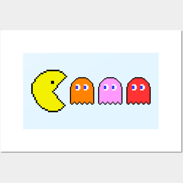 PAC MAN NOM NOM NOM Wall Art by nurkaymazdesing